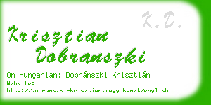 krisztian dobranszki business card